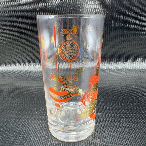 Beaver Valley Merry Christmas Tree Highball Tumblers Drinking Glasses Set 4 VTG - Picture 6 of 9